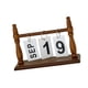 thumbnail image 2 of Calendario de escritorio Calendario de escritorio Pequeño Fácil de usar Accesorios prácticos Decoración de pie Voltear Decoración diaria para estante Café, 2 of 5