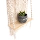 thumbnail image 5 of Estante colgante de pared de macramé, soporte para plantas de cuerda estilo bohemio para interiores, colgador de plantas de cuerda hecho a mano para decoración de pared, 5 of 7