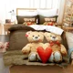 thumbnail image 1 of Cartoon Bears Bedding Set Cute Teddy Bear00x200 Duvet Cover Set Pillowcases Size Bed Linen For Kids Lovers Bed Sheets, 1 of 5