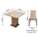 thumbnail image 2 of Juego de Comedor Madesa Evelin con 4 Sillas Marrón/Crema/Imperial, 2 of 9