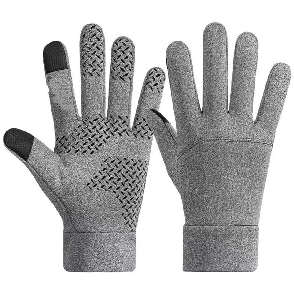 Xusx111 - 2 Paquetes De Guantes De Invierno Para Hombres Mujeres Guantes De Pantalla Táctil Tiempo Frío Caliente Conducir Guantes De Carrera (gris, Xl)