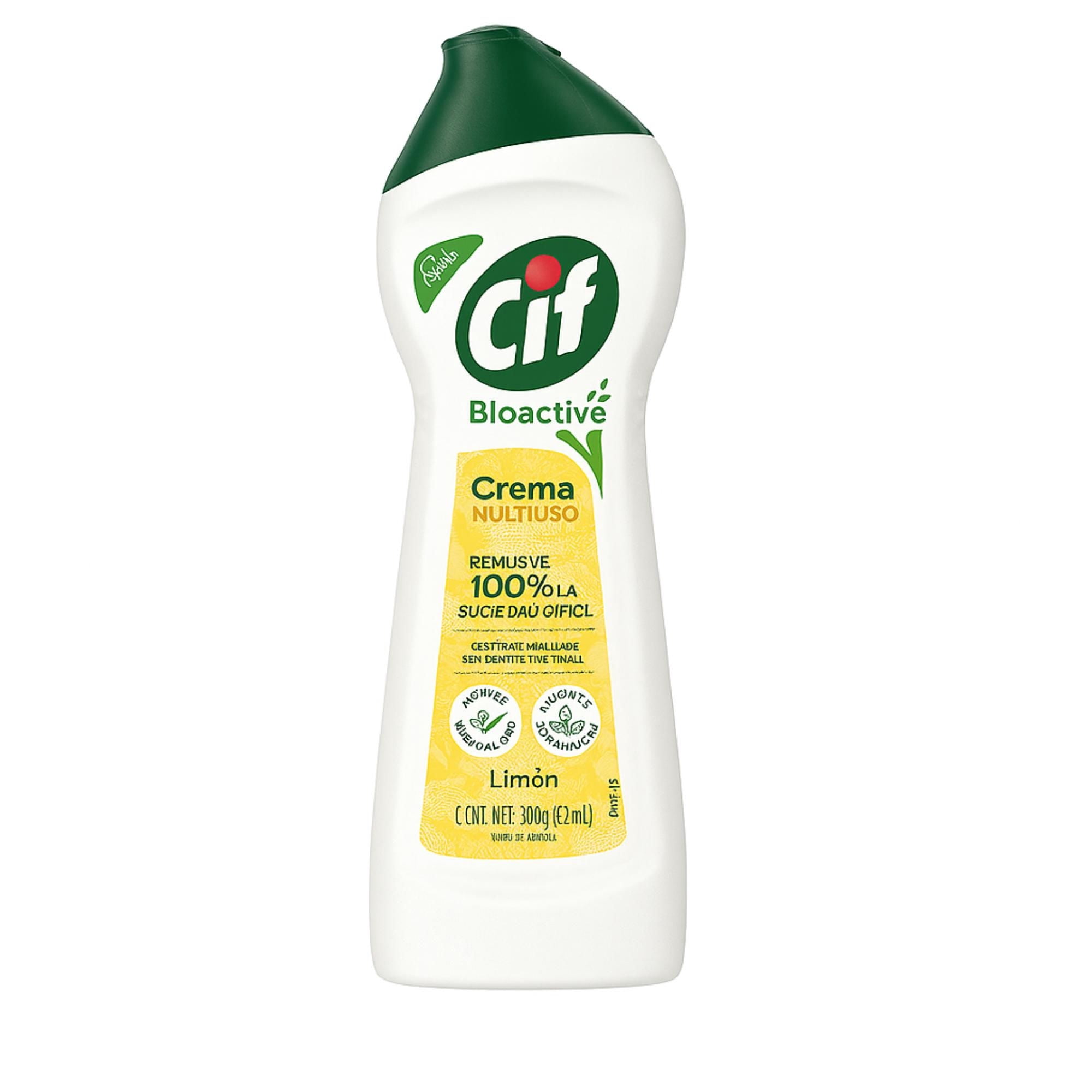 Limpiador En Crema Multiuso Limón Botella 375 g Cif