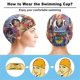 thumbnail image 3 of El mundo de Ryan Gorro de Natación de Licra, Gorro de Baño de Tela Cómoda, Gorro Elástico Antideslizante para Hombres, Mujeres y Niños, 3 of 6
