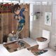 thumbnail image 1 of Detective Conan Caso Cerrado theme 4 piece Shower Curtain Set With Rugs Waterproof Bathroom Decor Set Includes Bath Mat U shaped Rug Toilet Lid Cover And Curtain With Hooks, 1 of 6