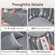 thumbnail image 5 of Juego de sábanas California Design Den Queen gris pizarra, 5 of 8