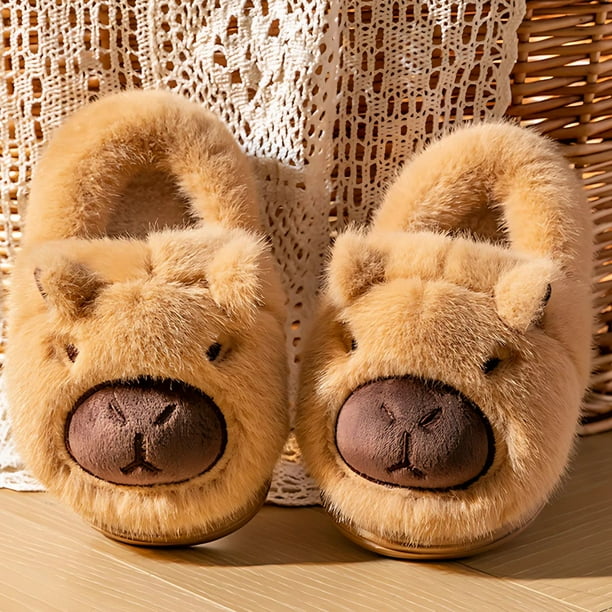 Pantuflas De Felpa Suave Capibara Kawaii Antideslizantes Lider