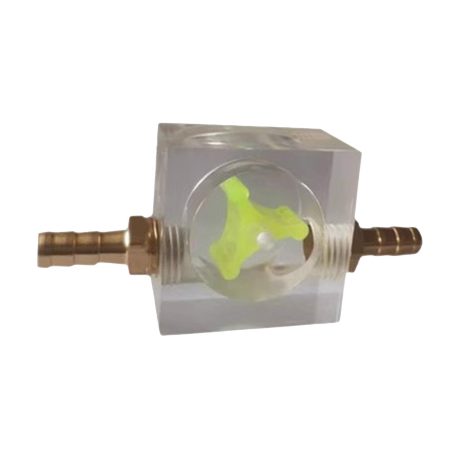 Magideal - Medidor De Flujo De Flujo De Agua De 8 Mm, Oficina De Medición De Acrílico, Herramienta De Medición De Líquido De Enfriamiento De Agua Fría Pa Tipo D