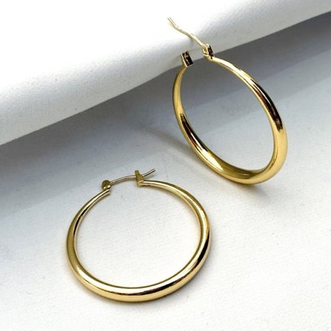 Collarbeauty - Aro Bañado En Oro 18K