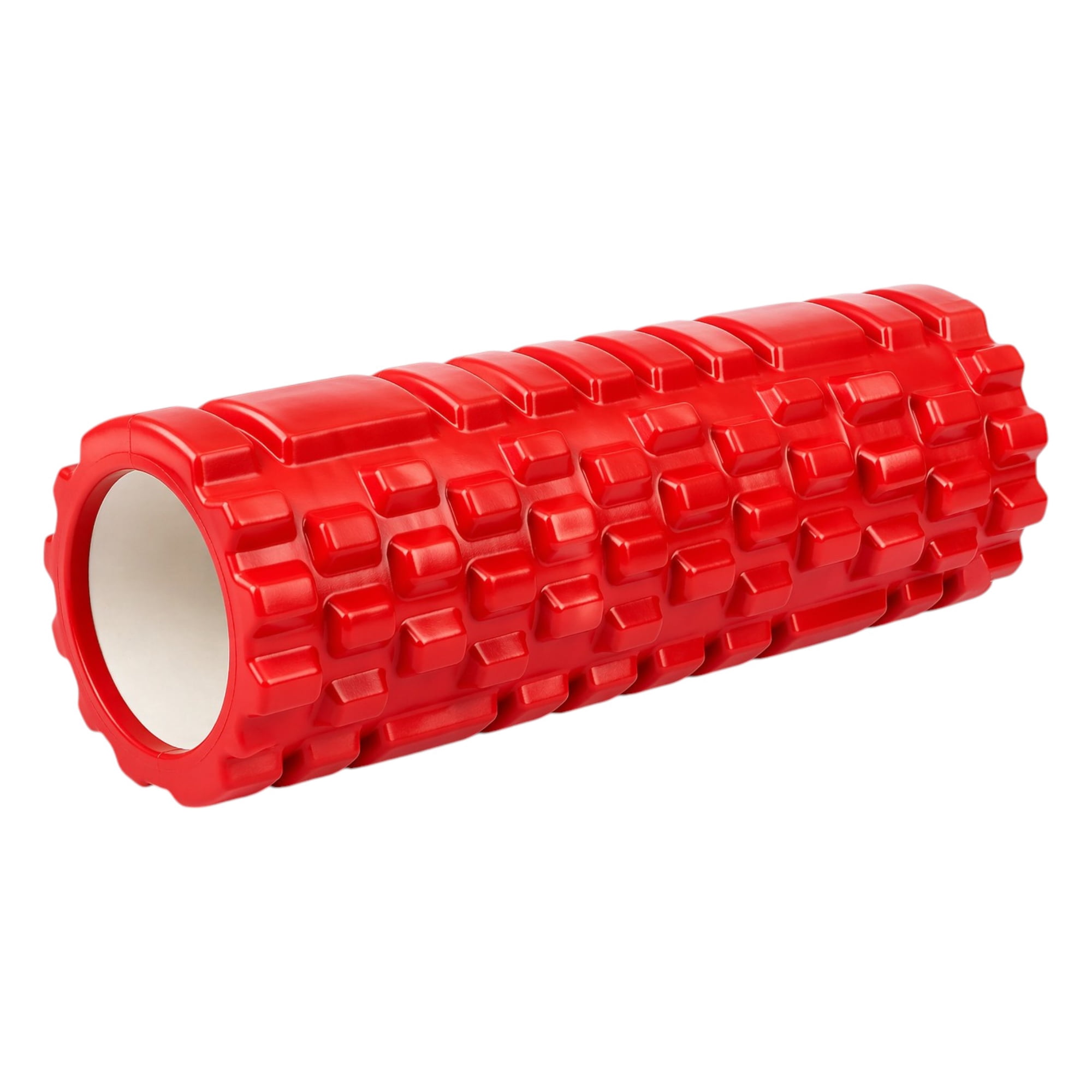 Pwrfitness - Rodillo De Masaje Foam Roller Texturizado 14x33 Cm Para Yoga Pilates Fitness Rojo