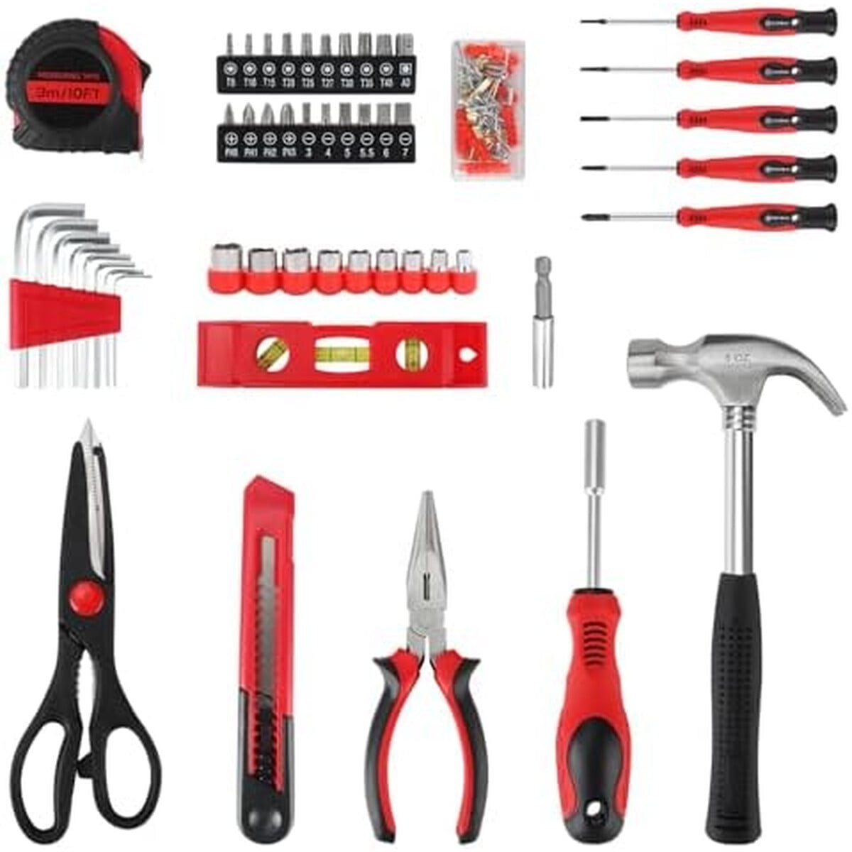 Set De Herramientas Arucmin 51 Piezas Rojo Con Caja