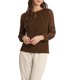 thumbnail image 1 of INSPIRE CHIC Blusa de Chifón para Mujer Cuello con Abertura Manga de Parches Elegante Top de Trabajo XS Marrón Oscuro, 1 of 6