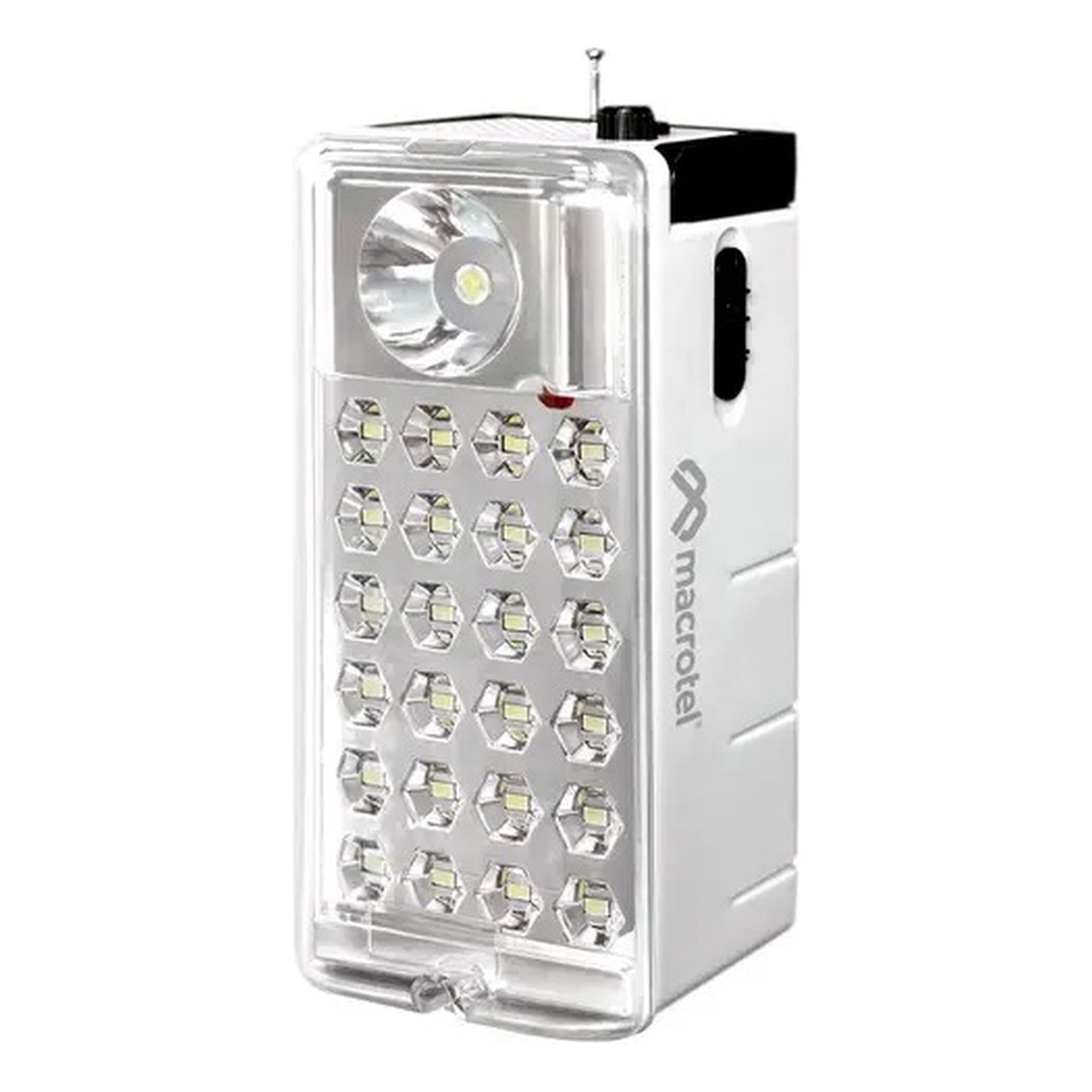 Luz Emergencia C/radio Fm 300lm/24led/6w Macrotel Ms-6750r