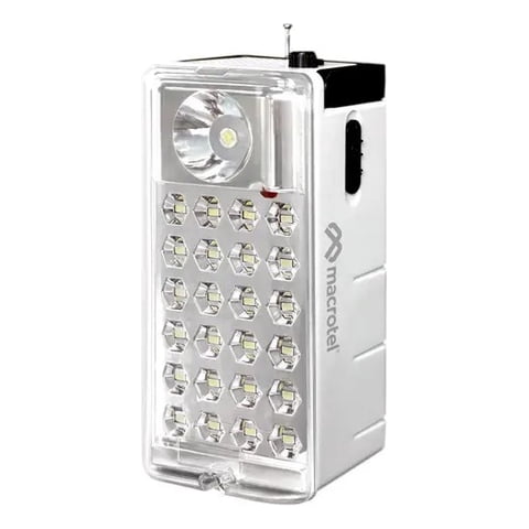 Luz Emergencia C/Radio Fm 300Lm/24Led/6W Macrotel Ms-6750R