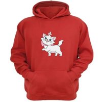 Genérico - Polerón Canguro Gatos Aristócratas Rojo Talla S Unisex