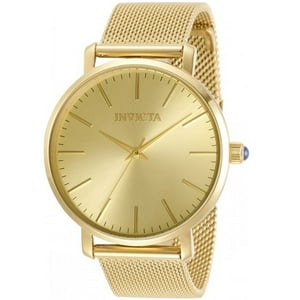 Reloj Invicta De Cuarzo Ángel Con Correa De Acero Inoxidable, Dorado