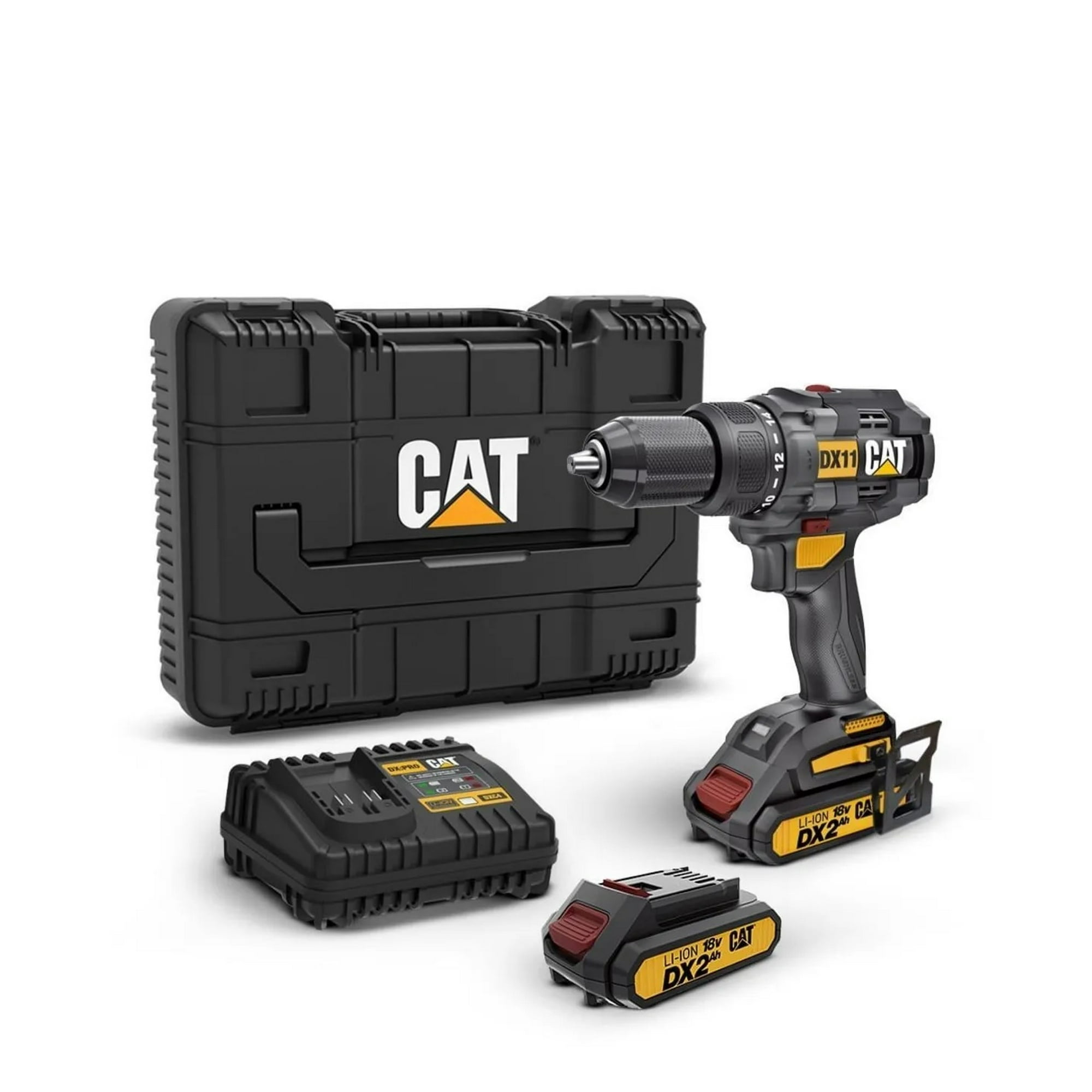 Taladro/atornillador Inalambrico 13mm 18v Li/ion + 2bat + Cargador Cat