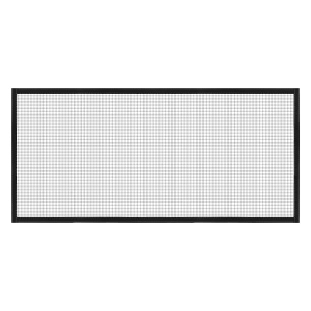 Malla de Pantalla de Ventana Uxcell, 28" x 59" Malla de Red de Fibra de Vidrio para Bricolaje con Marco Gris y Borde Adhesivo de Gancho y Bucle