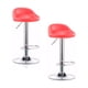 thumbnail image 1 of 2 Silla Bar Taburete Piso Altura Regulable Respaldo Ecocuero Rojo, 1 of 2