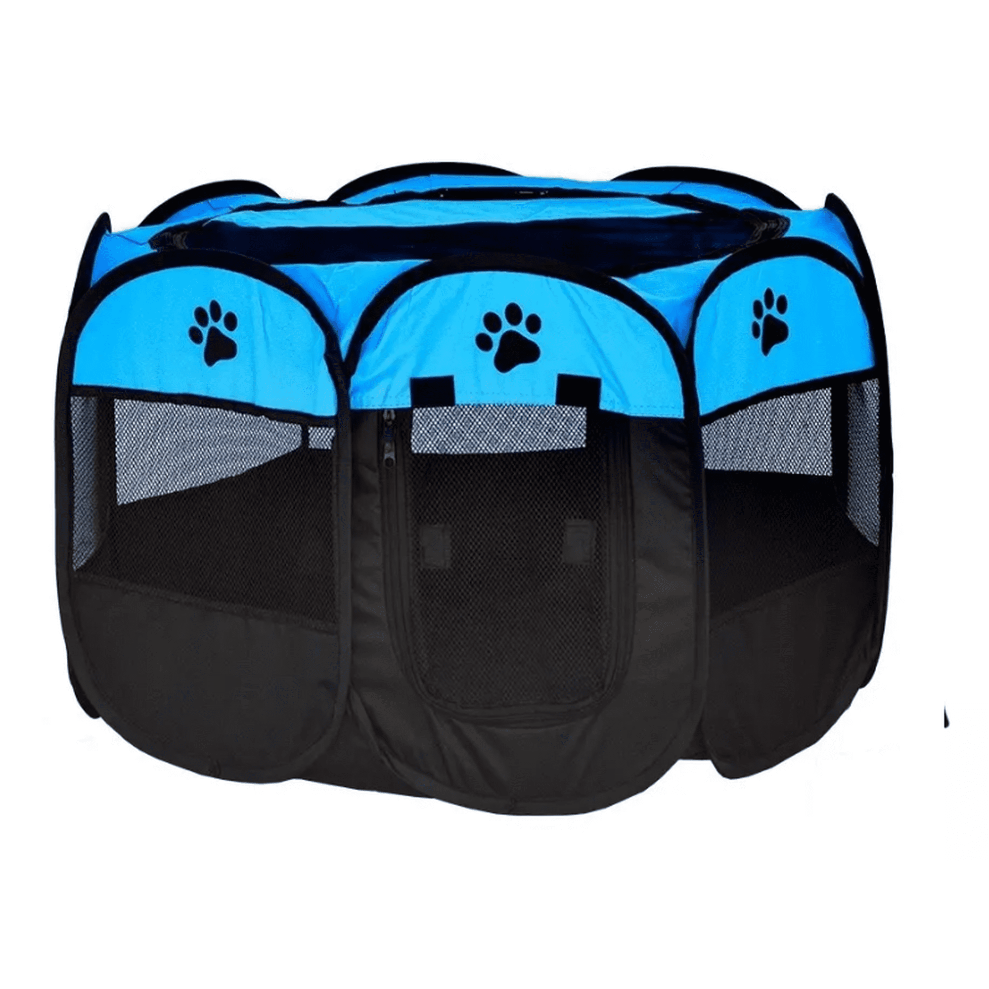 Corral Para Mascotas Jaula De Perros Gatos Conejos 43x74x74 Azul