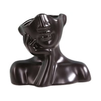 Magideal - Jarrón De Media Cara, Florero, Florero Decorativo Para La Cabeza, Florero De Busto De Medio Cuerpo Para Decoración De Centro De Mesa , 1 Mano 1 Mano 15X12.9X7.6Cm