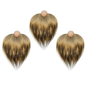 Magideal - 3 Piezas De Barbas De Gnomo Hechas A Mano, Bolas De Madera Sin Terminar, Disfraz, Suministros Para Manualidades, Nariz De Madera, Gnomo, Barba, Artesa , Estilo C E