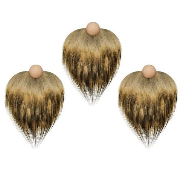 3 piezas de barbas de gnomo hechas a mano, bolas de madera sin terminar, disfraz, suministros para manualidades, nariz de madera, gnomo, barba, artesa , Estilo C E