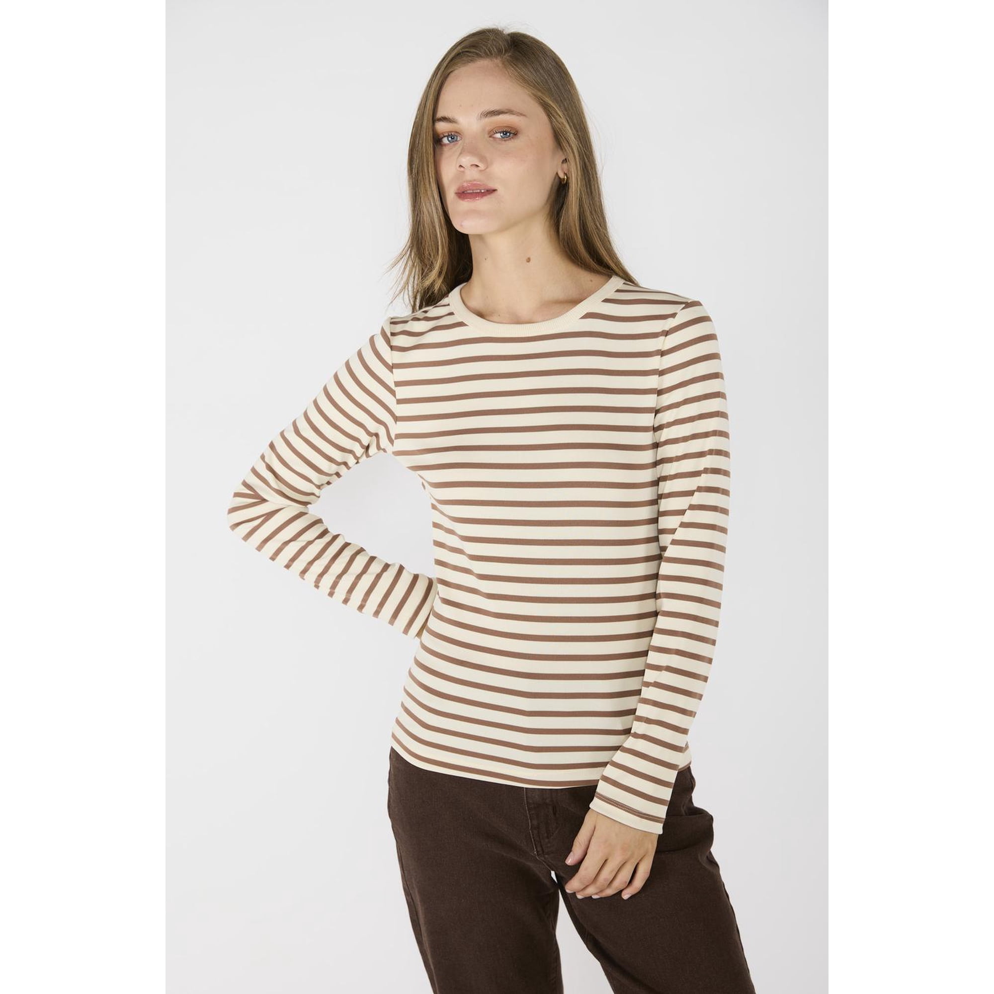 Eclipse - Polera Florencia Crudo/café Crema S