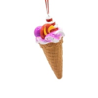 Bothyi - Adorno De Cono De Helado, Artesanía, Colgante Navideño Para Árbol De Navidad, Pascua, Invierno, Morado