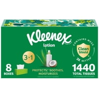 Loción Facial Kleenex Con Aceite De Coco, 3 Capas, 180 Hojas