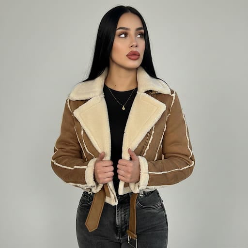 Chaqueta Aviadora de Gamuza forrada (Mujer)