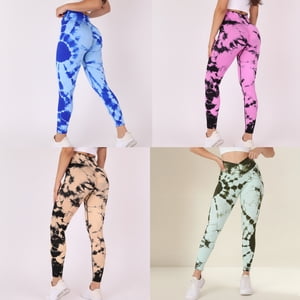 Flix Line - Pack 4 Leggings Deportivos Push Up Mujer Sin Costura