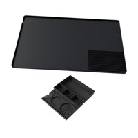 Magideal - Alfombrilla Para Barra De Café, Caja De Herramientas De Manipulación Extraíble, Multifuncional, 60 X 40 Cm, Para La Encimera De La Cocina Debajo De La Negro