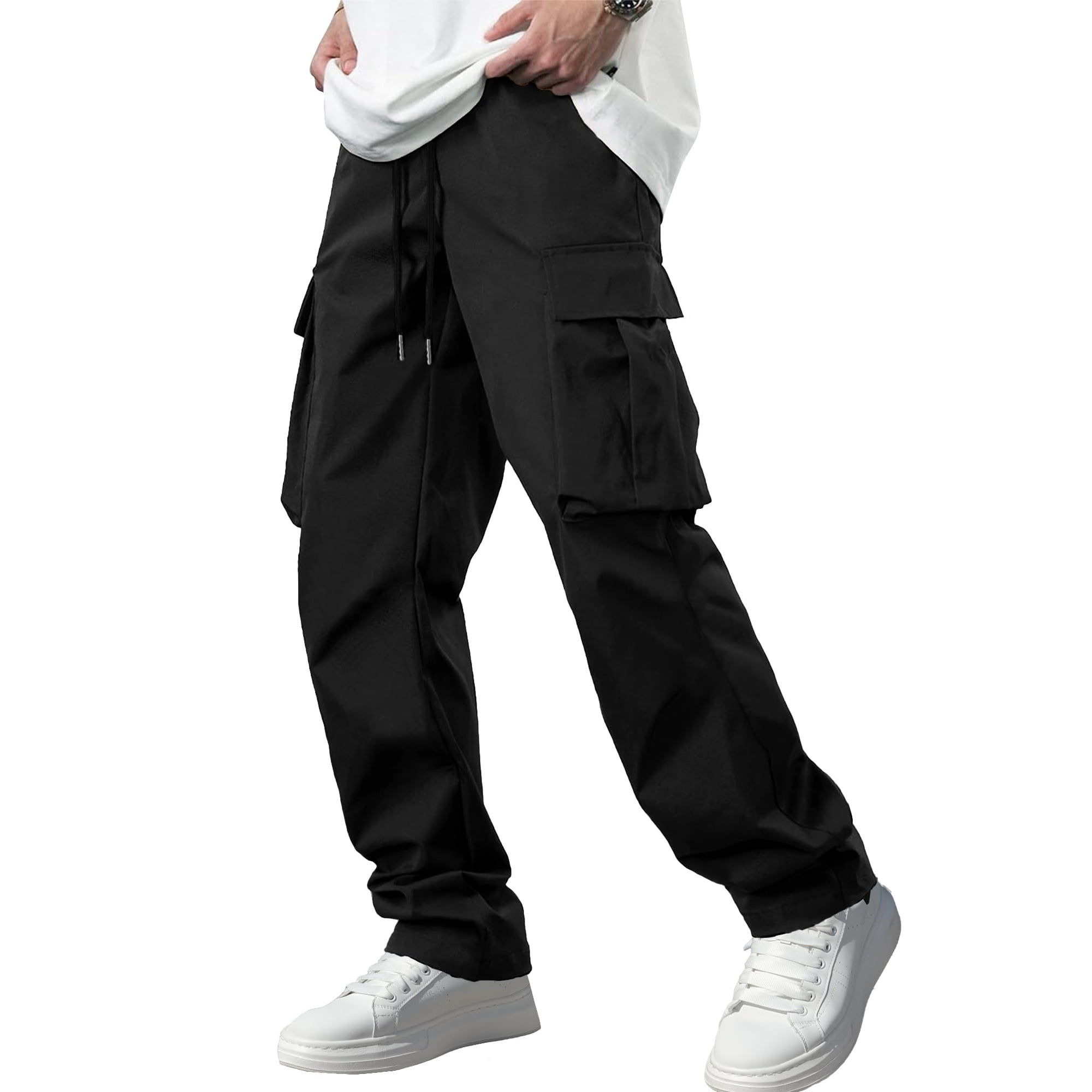 Pantalones Cargo Comdecevis Para Hombre, Informales, Para Entrenamiento, Color Negro