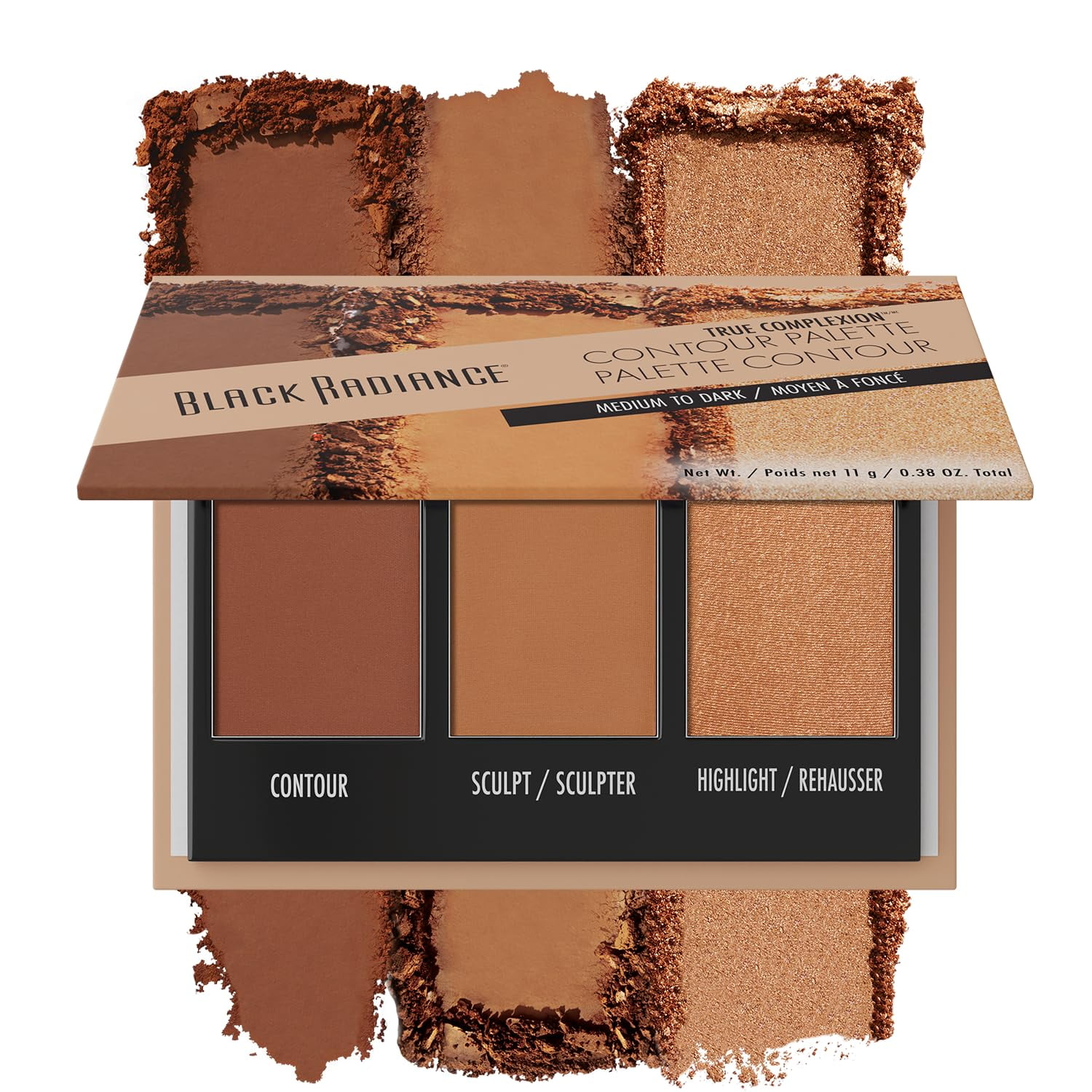 Paleta De Contorno Black Radiance True Complexion Medio-oscuro
