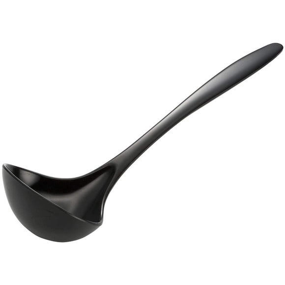 Cucharón de Sopa Gourmac de Melamina Negra 28 cm