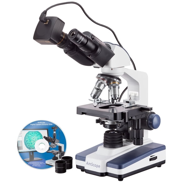 Microscope AmScope 40X-1600X LED Binocular Compuesto binocular de laboratorio
