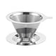 thumbnail image 1 of Filtro de café, cafetera de acero inoxidable, taza con filtro de goteo, desagüe de café con base, filtro sin papel de filtro, 1 of 5