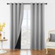 thumbnail image 1 of Xiao Hua Cortinas opacas totales grises - 2 piezas, 42 x 63 pulgadas, cortinas opacas y aislantes térmicas, reducción de ruido y ahorro de energía, adecuadas para cine en casa con bloqueo UV., 1 of 3