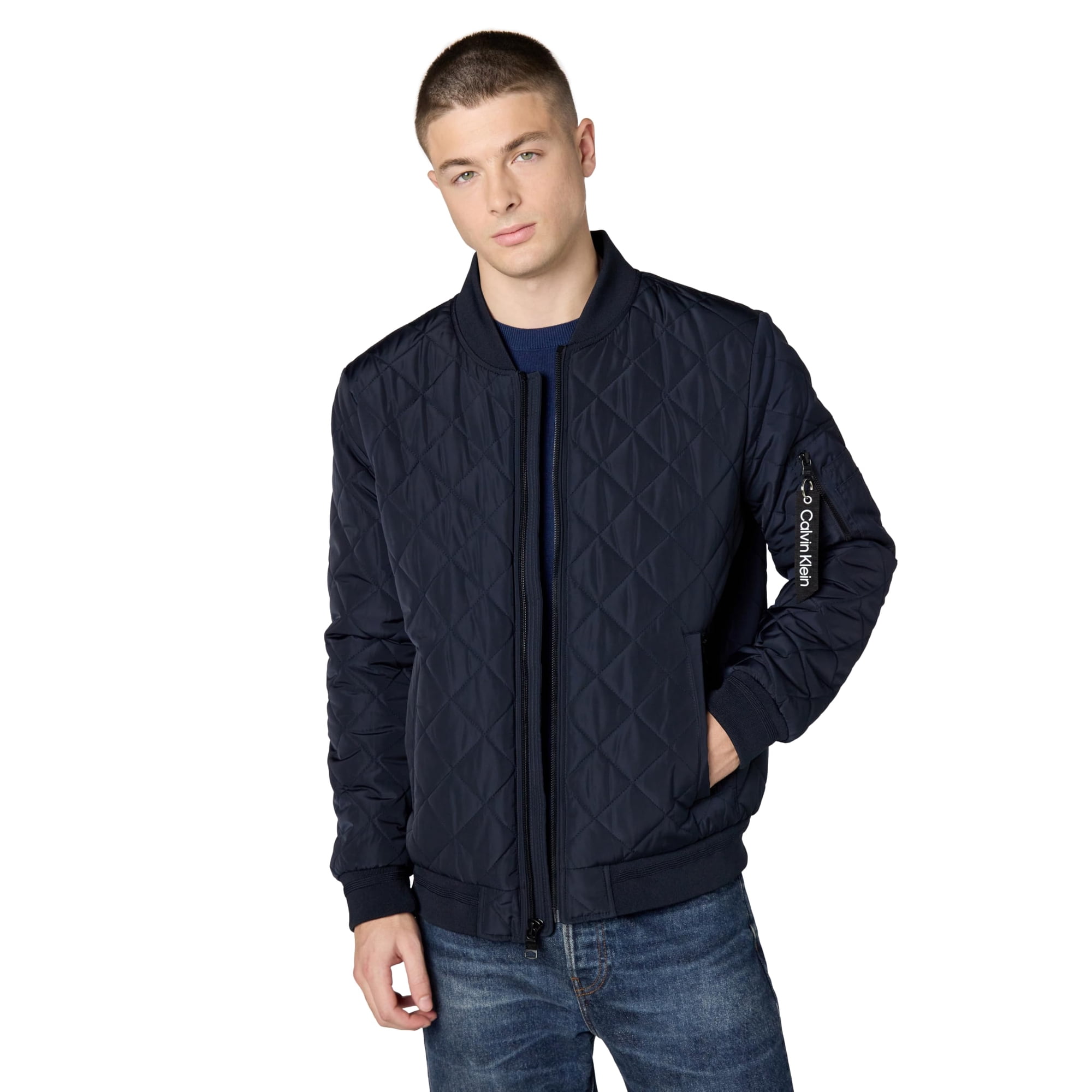 Chaqueta Calvin Klein Flight Para Hombre True Navy Polyester