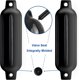 thumbnail image 4 of Boat Fender Turmaster, paquete de 4 unidades, 11,4 cm x 40,6 cm, inflables, color negro, 4 of 7