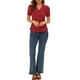 thumbnail image 2 of INSPIRE CHIC Blusa Vintage de Mujer para Regreso a Clases con Lunares, Cuello Peter Pan, Mangas Cortas Abullonadas, Camisa Roja XS, 2 of 7