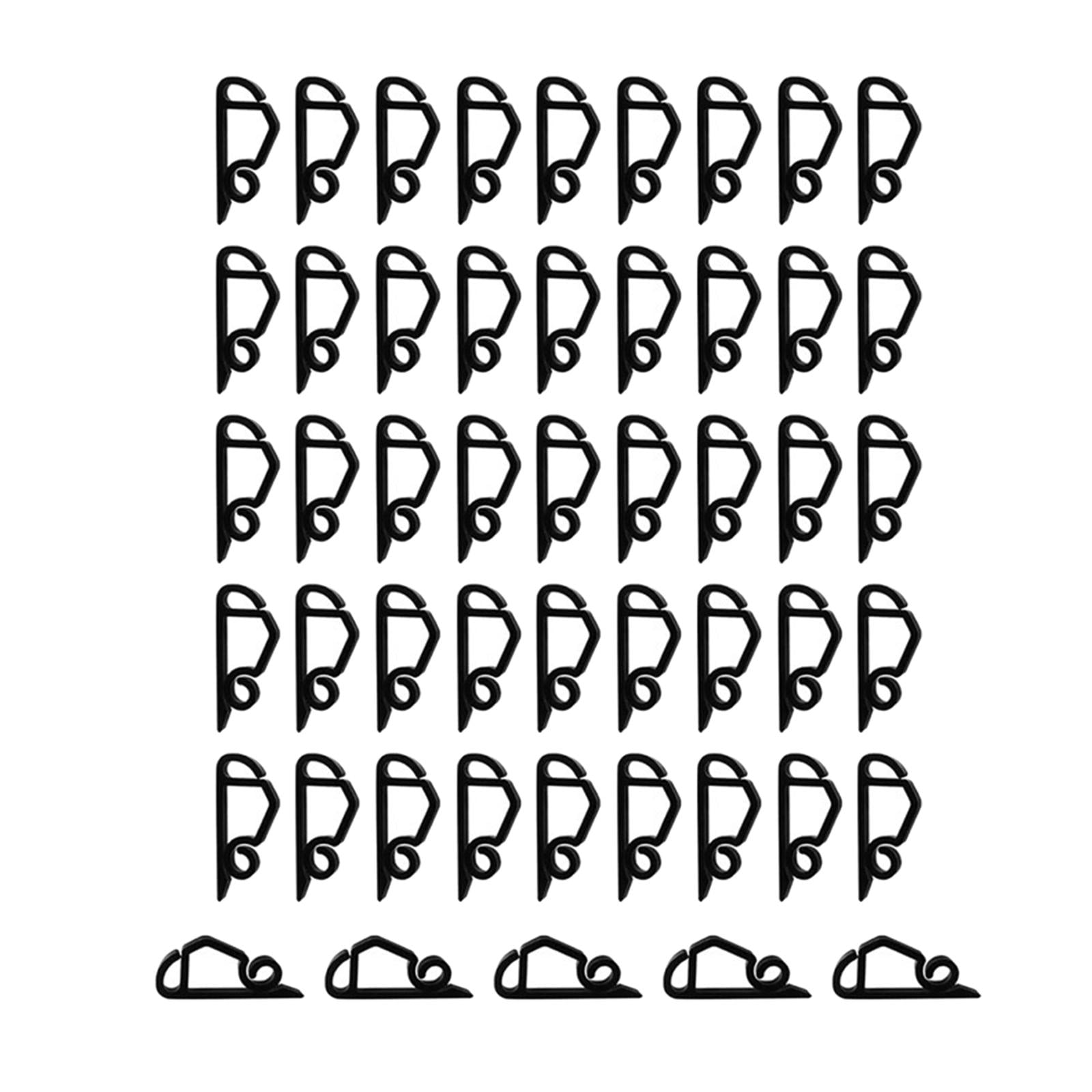 Bothyi - 50 Piezas De Clips Para Luces Navideñas, Ganchos Para Luces De Cadena Para Cubierta, Festival, Rama De Árbol, Color Negro