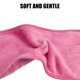 thumbnail image 5 of Unique Bargains 2pcs Paños de Limpieza Reutilizables para Desmaquillar Toallas de Limpieza de Maquillaje Lavables 16''x8'' 2pcs-Rosa Rojo, 5 of 7