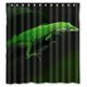 thumbnail image 1 of Cortina de ducha de lagarto verde con ganchos, 167 x 183 cm, 1 of 3