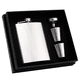 thumbnail image 1 of Set de regalo de petaca, petacas para licor para hombres con funda de cuero negro, 1 of 5