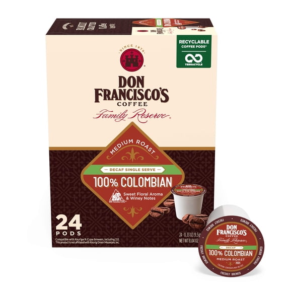 Cápsulas de café Don Francisco's Decaf 100% Colombia 24 unidades