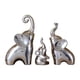 thumbnail image 1 of 3 Piezas Estatuas De Elefante Decoraciones De Escritorio Para Entrada Mesa De Sala De Estar Plateado, 1 of 5