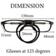 thumbnail image 4 of Gafas de lectura con soporte magnético para colgar en el cuello, gafas de lectura con imán unisex portátiles, montura telescópica con patas largas y marco para la cabeza., 4 of 5