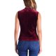 thumbnail image 3 of INSPIRE CHIC Camisetas sin mangas de cuello de tortuga simulado para mujeres Camisetas sin mangas de terciopelo S Vino Rojo, 3 of 6