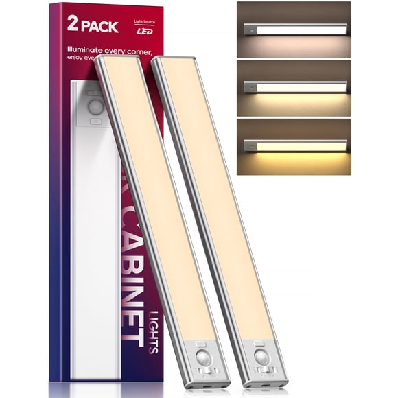 Luz bajo mueble DiDiSky 33 cm con sensor de movimiento – Juego de 2